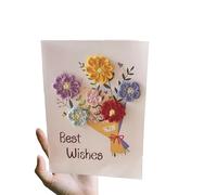LilaLemon Funny Teacher's Day Card Flowers,20 * 30cm