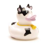 Lilalu 8 x 8 cm/50 g Collector and Baby Cow Rubber Duck Bath Toy (Black)