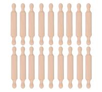 Lilanjumo Mini Rolling Pin 18 PCS Small Wooden Rolling Pins Small Wooden Dough Roller for Baking Non-Stick Playdough Dough Roller for Child in The Kitchen Baking Cookie Pastry (14 * 2cm)