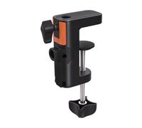 LILANZo Table Clamp Mount for Microphone Stand, 2-in-1 Mic Boom Arm Clamp Table C Clip for Desktop Overhead Camera Tripod Mic Stand Lamp Base, Fits Up to 2.56 inch 6.5cm Desktop Thickness, 1 PCS