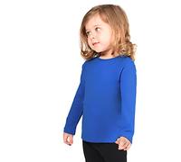 Lilax Baby Girls' Basic Long Sleeve Round Neck T-Shirt 12-18 Months Royal