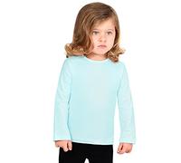 Lilax Baby Girls' Basic Long Sleeve Round Neck T-Shirt - Blue - 12-18 Months