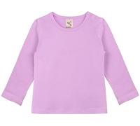 Lilax Baby Girls' Basic Long Sleeve Round Neck T-Shirt, Lavender, 12-18 Months