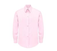 Lilax Boys' Button Down Shirt Solid Long Sleeve Dress Shirt (Pink,12)