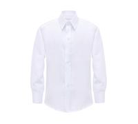 Lilax Boys' Button Down Shirt Solid Long Sleeve Dress Shirt (White,14)