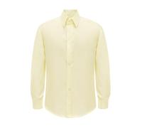 Lilax Boys' Button Down Shirt Solid Long Sleeve Dress Shirt (Yellow,6)