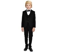 Lilax Boys Formal Suit 5 Piece Dresswear Suit Set (9 Years, Black)
