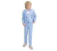 Lilax Boys Formal Suit 5 Piece Outfit Dresswear Suit Set 7 Years Light Blue