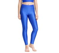 Lilax Girls' Athletic Shiny Leggings Stretch Active Yoga Dance Pants for Kids (Royal Blue, 7-8 Years)