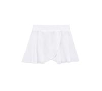 Lilax Girls Ballet Skirt Chiffon Wrap/Pull-On Dance Skirt (Adjustable White, 7-9 Years)