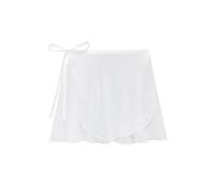 Lilax Girls Ballet Skirt Chiffon Wrap/Pull-On Dance Skirt (White, 2-3 Years)