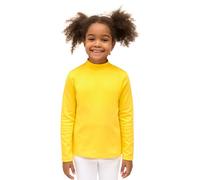 Lilax Girls' Basic Long Sleeve Mock Turtleneck Cotton T-Shirt 10 Yellow