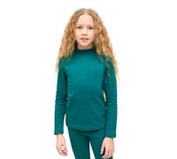 Lilax Girls' Basic Long Sleeve Mock Turtleneck Cotton T-Shirt 12 Green