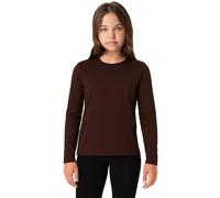 Lilax Girls' Basic Long Sleeve Round Neck Cotton T-Shirt 10 Brown