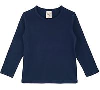 Lilax Girls' Basic Long Sleeve Round Neck Cotton T-Shirt 12 Navy