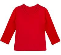 Lilax Girls' Basic Long Sleeve Round Neck Cotton T-Shirt 9 Red