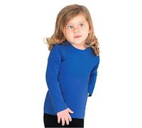 Lilax Girls' Basic Long Sleeve Round Neck Cotton T-Shirt (Royal Blue, 12 Years)