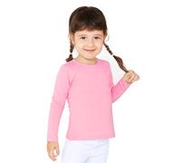 Lilax Girls' Basic Long Sleeve Round Neck Cotton T-Shirt (Sugar Pink, 5 Years)