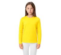 Lilax Girls' Basic Long Sleeve Round Neck Cotton T-Shirt (Yellow, 4 Years)
