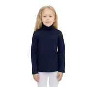 Lilax Girls' Basic Long Sleeve Turtleneck Cotton T-Shirt 7 Navy