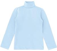 Lilax Girls' Basic Long Sleeve Turtleneck Cotton T-Shirt 8 Blue
