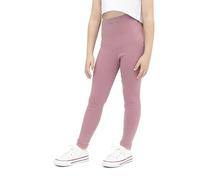 Lilax Girls' Basic Solid Full Length Leggings (Dusty Pink, 6 Years)