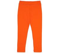Lilax Girls' Basic Solid Full Length Leggings (Orange, 9 Years)