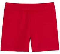 Lilax Girls' Basic Solid Soft Dance Short for Gymnastics or Under Skirts (2T, Red)