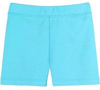 Lilax Girls' Basic Solid Soft Dance Short for Gymnastics or Under Skirts (7 Years, Turquoise)