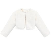 Lilax Girls Cozy Faux Fur Long Sleeve Crew Neck Dress Coat