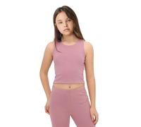 Lilax Girls' Double Lined Sleeveless Basic Crop Tank Top (Dustypink, 4T)