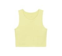 Lilax Girls' Double Lined Sleeveless Basic Crop Tank Top (LightYellow, 8)