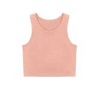 Lilax Girls' Double Lined Sleeveless Basic Crop Tank Top (Peach, 14)