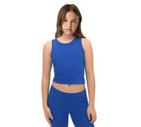 Lilax Girls' Double Lined Sleeveless Basic Crop Tank Top (RoyalBlue, 14)