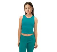 Lilax Girls' Double Lined Sleeveless Basic Crop Tank Top (Teal, 5T)
