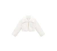 Lilax Girls Faux Fur Button Closure Cozy Dress Coat