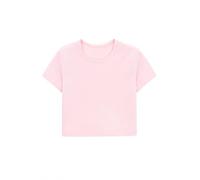 Lilax Girls Short Sleeve Crewneck Crop Top Tee (Light Pink, 10)