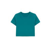 Lilax Girls Short Sleeve Crewneck Crop Top Tee (Teal, 7)