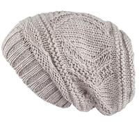 Lilax Knit Slouchy Oversized Soft Warm Winter Beanie Women Hat Beige