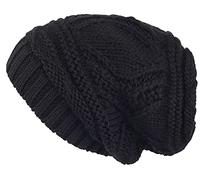 Lilax Knit Slouchy Oversized Soft Warm Winter Beanie Women Hat Black