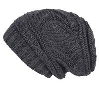 Lilax Knit Slouchy Oversized Soft Warm Winter Beanie Women Hat Gray