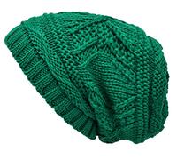 Lilax Knit Slouchy Oversized Soft Warm Winter Beanie Women Hat Green
