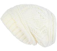 Lilax Knit Slouchy Oversized Soft Warm Winter Beanie Women Hat Ivory