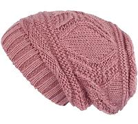 Lilax Knit Slouchy Oversized Soft Warm Winter Beanie Women Hat Pink