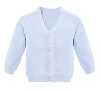 Lilax Little Boys Basic Long Sleeve V-Neck Classic Knit Cardigan Sweater 3 Years Blue