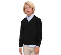 Lilax Little Boys Basic Long Sleeve V-Neck Classic Knit Cardigan Sweater 4T Black
