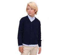 Lilax Little Boys Basic Long Sleeve V-Neck Classic Knit Cardigan Sweater 5T Navy