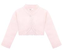 Lilax Little Girls' Knit Long Sleeve Button Closure Bolero Cardigan Shrug 7 Pink