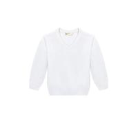 Lilax Toddler and Little Boys Sweater, V-Neck Knit Cardigan Sweater (White, 3T)