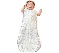 LILBESTIE Baby Sleeping Bag 1.0 Tog, 100% Cotton Summer Newborn Sleeping Bag Baby 6-12 Months, Toddler Sleep Sack Lightweight Sleep Bag, Star